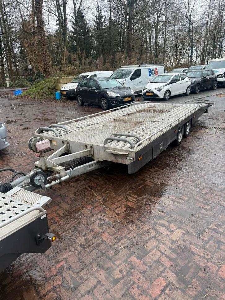 Tijhof TA35NN lichtgewicht autotransporter Machinetransporte, Auto diversen, Aanhangers en Bagagewagens, Zo goed als nieuw, Ophalen
