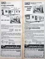 2 vintage advertenties reclames Caravenda caravan 1965, Ophalen of Verzenden, Gebruikt, Overige typen