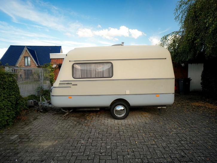 Unique Biod Exclusief 350 TL 1990, Caravans en Kamperen, Caravans, Particulier, tot en met 2, 500 - 750 kg, Rondzit, Biod, tot 4 meter