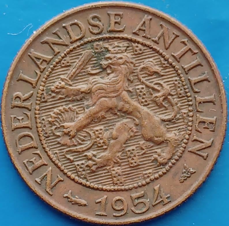 1 cent 1954 Nederlandse Antillen - Juliana P, Postzegels en Munten, Munten | Nederland, Verzenden, Koningin Juliana, 1 cent, Losse munt
