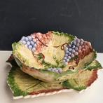 Barbotine aardewerk GV Frankrijk,  fruitschaal, Antiek en Kunst, Ophalen of Verzenden