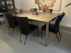 6 x Spica eetkamerstoel, Huis en Inrichting, Stoelen, Ophalen, Gebruikt, Zwart, Leer
