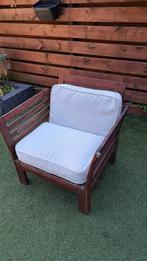 Houten Tuinstoel met Kussens, Ophalen, Gebruikt, Hout