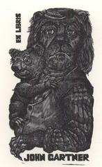 1386 Ex Libris Nederland : Lou Strik, 1985, Antiek en Kunst, Kunst | Etsen en Gravures, Verzenden