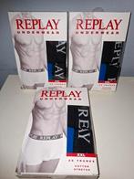 6 Replay boxers in maat XXL.3 blauw en 3 zwart., Ophalen of Verzenden, Blauw, Boxer