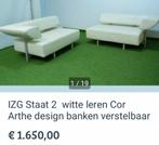 Mooie leren COR bank te koop 1 deel 800,00, Ophalen of Verzenden, Gebruikt, Tweepersoons, Rechte bank