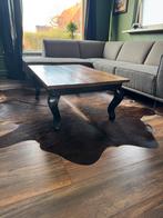 Landelijke salontafel met barok poten, Huis en Inrichting, Ophalen, 100 tot 150 cm, Eikenhout, 50 tot 100 cm