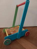 houten loopkar met blokken, Kinderen en Baby's, Speelgoed | Houten speelgoed, Gebruikt, Ophalen, Duw- of Trekspeelgoed