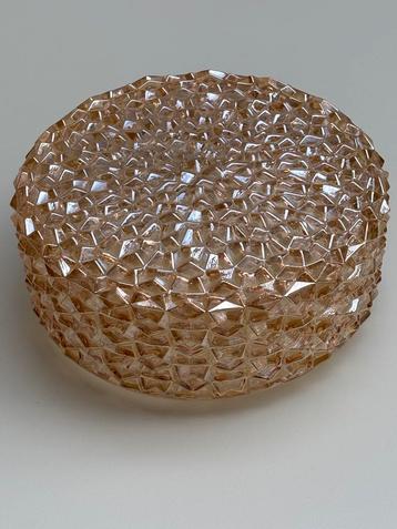 Vintage Glazen Plafondlamp Honingraat Design beschikbaar voor biedingen