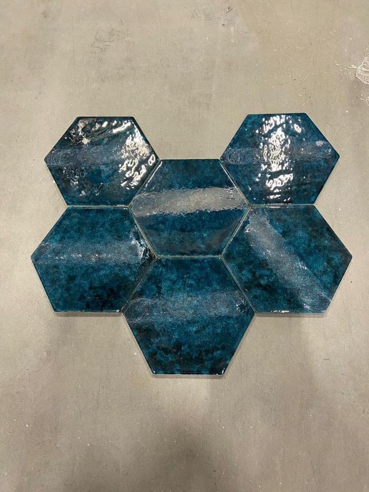 Hexagon tegeltje, 22 stuks, 16,2 x 18,5 cm, (ESA17PE), Doe-het-zelf en Verbouw, Tegels, Nieuw, Wandtegels, Keramiek, Minder dan 20 cm