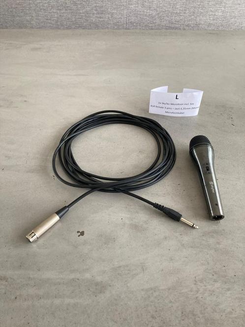 SkyTec 600 Ohm XLR Dynamische Microfoon incl. XLR-kabel, Muziek en Instrumenten, Microfoons, Zo goed als nieuw, Zangmicrofoon