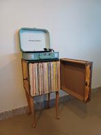 Audiomeubel platenkast platenspelerkast retro vintage hout, Ophalen, Zo goed als nieuw