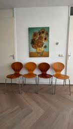 Houten Deens design Eetkamerstoel (Danerka) set van 4, Huis en Inrichting, Stoelen, Ophalen, Gebruikt, Overige kleuren, Design