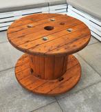 Houten haspel bijzet tafel, Tuin en Terras, Ophalen, Gebruikt, Rond, Hout