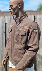 Pall Mall / PME Legend vintage katoen en linnen jas (XL), Bruin, Pall Mall PME Legend, Maat 56/58 (XL), Ophalen of Verzenden