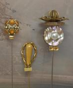 Set van 3  Brocante oude   Hoedenpennen. "Uit Aletta's Tijd", Ophalen of Verzenden