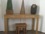 Prachtige massief eiken sidetable, NIEUWSTAAT,, Huis en Inrichting, Tafels | Sidetables, Ophalen, 100 tot 150 cm, Zo goed als nieuw