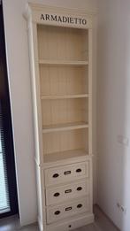 Riviera Maison - Witte boekenkast met lades, Huis en Inrichting, Kasten | Boekenkasten, Ophalen, Minder dan 50 cm, 200 cm of meer