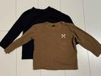 2 longsleeves bruin en zwart maat 110, Kinderen en Baby's, Kinderkleding | Maat 110, Ophalen of Verzenden, Gebruikt, Jongen, Shirt of Longsleeve