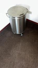 verrijdbare afvalbak, Ophalen, 50 tot 75 cm, Rvs, 20 tot 30 liter