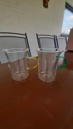 2 theekopjes, Huis en Inrichting, Keuken | Servies, Ophalen of Verzenden, Overige stijlen, Kop(pen) en/of Schotel(s), Glas