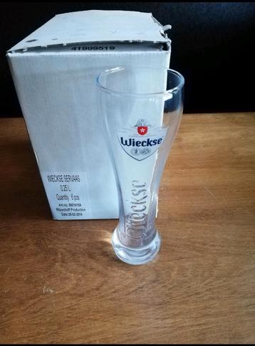 Wieckse witte servaas bier glazen (1 doosje x 6) nieuw beschikbaar voor biedingen