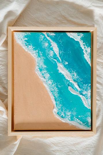 Strand - Structure Art Schilderij - 24x30 beschikbaar voor biedingen