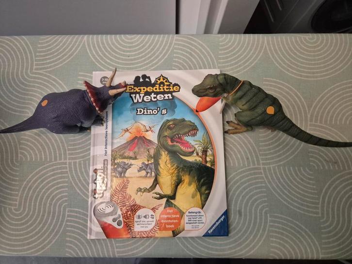 Tip Toi Dino Expeditie + Rex & Triceratops, Kinderen en Baby's, Speelgoed | Educatief en Creatief, Zo goed als nieuw, Taal en Lezen