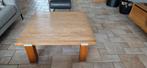 vierkante massief eiken salontafel, Huis en Inrichting, Tafels | Salontafels, Gebruikt, 50 tot 100 cm, Minder dan 50 cm, Eikenhout
