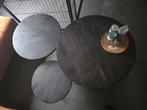 Industriele mango houten salontafel set, Huis en Inrichting, Ophalen, Gebruikt, 50 tot 100 cm, Rond