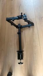 Dubbele monitorarm Acropac, zonder schroeven bevestigen, Ophalen, Zo goed als nieuw