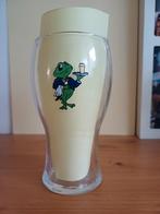 Heineken stapel glas dubbeldruk kikker als ober, Ophalen of Verzenden, Zo goed als nieuw, Glas of Glazen, Heineken