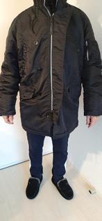 Heren Parka zwarte winterjas, Kleding | Heren, Ophalen of Verzenden, Zo goed als nieuw, Maat 52/54 (L), Zwart