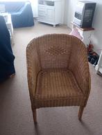 Rieten stoel, Huis en Inrichting, Stoelen, Ophalen, Bruin, Riet of Rotan, Zo goed als nieuw