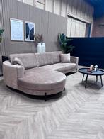 ZGAN Velvet Velours Organische Hoekbank - Beige - 297 x 185, Huis en Inrichting, Ophalen, 250 tot 300 cm, -, -
