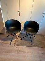 4 Zwarte Kuipstoelen op Draaivoet - Opknapper, Antiek en Kunst, Ophalen