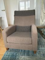 Mooie fauteuil in bruin-beige tinten -Groningen, Huis en Inrichting, Ophalen, Gebruikt, Stof, 75 tot 100 cm