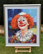 Frans Manders , clown op paneel,olieverf 75x65cm., Ophalen