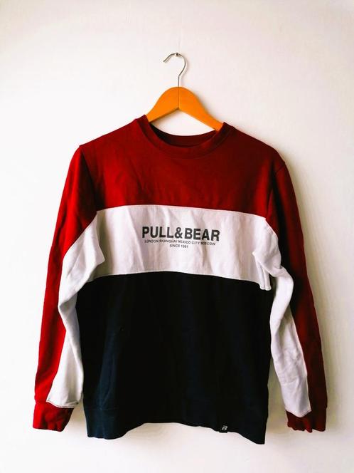 Pull & Bear rood wit blauwe trui sweater, maat S, Kleding | Heren, Truien en Vesten, Gedragen, Maat 46 (S) of kleiner, Ophalen of Verzenden
