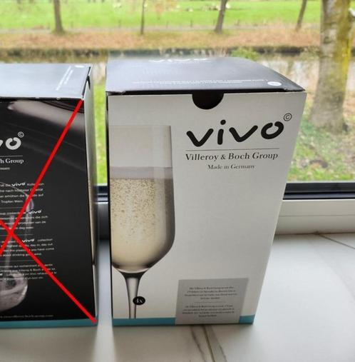 VIVO AH Villeroy & Boch kristal Champagne glazen nieuw, Verzamelen, Glas en Borrelglaasjes, Nieuw, Overige typen, Ophalen of Verzenden