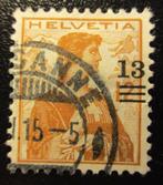 Zwitserland, opdruk 13 op 12 cent, 1915, Postzegels en Munten, Postzegels | Europa | Zwitserland, Verzenden, Gestempeld