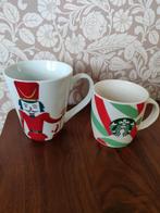Twee kerst Starbucks mokken, Huis en Inrichting, Ophalen of Verzenden, Zo goed als nieuw, Overige stijlen, Kop(pen) en/of Schotel(s)