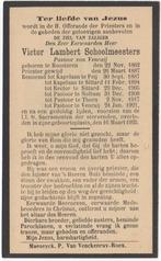 Pastoor Victor Schoolmeesters 1862 Roosteren + 1925 Venray, Verzenden