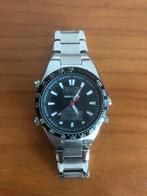 Manguun World Time Chronograph horloge, Ophalen of Verzenden, Zo goed als nieuw, Staal, Overige merken