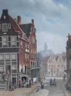 Oene Romkes de Jongh (1812-1896) - Stadsgezicht Amsterdam, Ophalen of Verzenden