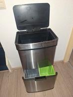 Sensor Prullenbak 62L (38L+2x12L), 40 liter of meer, Ophalen, Rvs