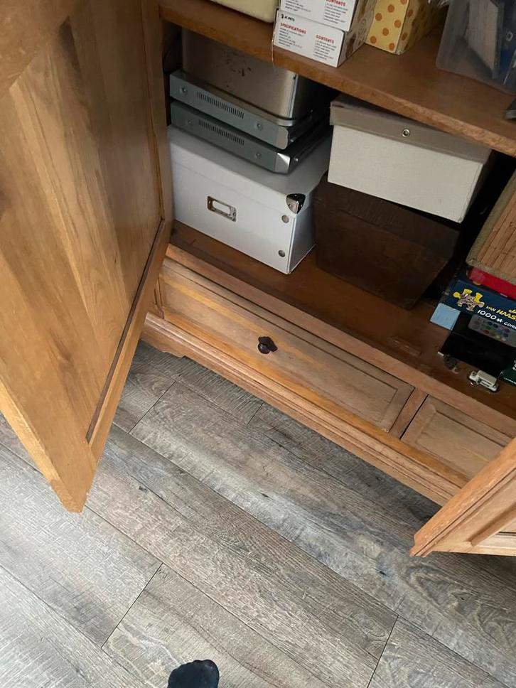 Stevige Eiken Toogkast met Laden & Schappen, Huis en Inrichting, Kasten | Kledingkasten, Gebruikt, 150 tot 200 cm, 100 tot 150 cm