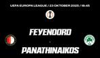 1x feyenoord - panatinaikos vak W2, Tickets en Kaartjes, Sport | Voetbal, Losse kaart, Eén persoon, Oktober, Europa of Champions League