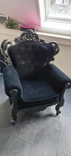 Mooie grote zwarte barokstoel., Huis en Inrichting, Fauteuils, Ophalen, Zo goed als nieuw, 75 tot 100 cm, 50 tot 75 cm