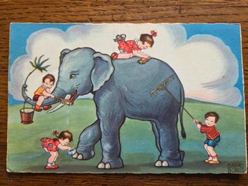 Margret Boriss, kindjes wassen een olifant, 1932 beschikbaar voor biedingen